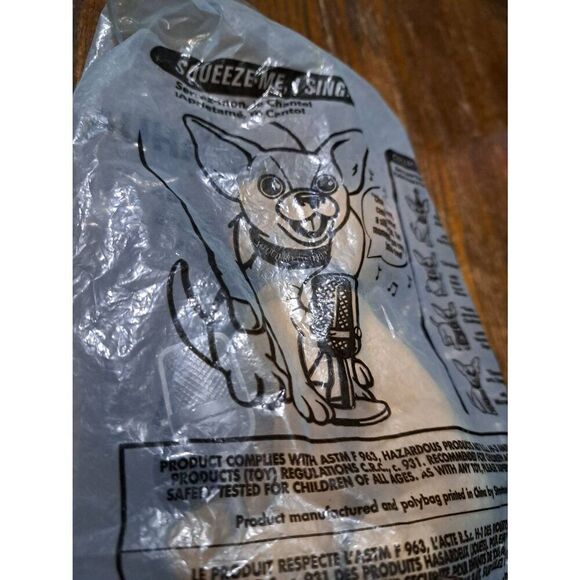 Vintage Taco Bell Applause Plush Toy Chihuahua Chances Holding a Microphone Dog - Picture 1 of 2